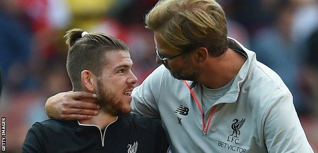 Alberto Moreno and Jurgen Klopp