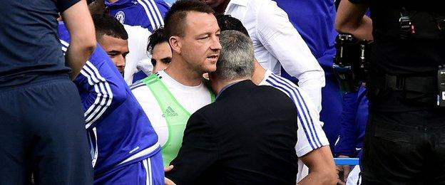 John Terry and Jose Mourinho