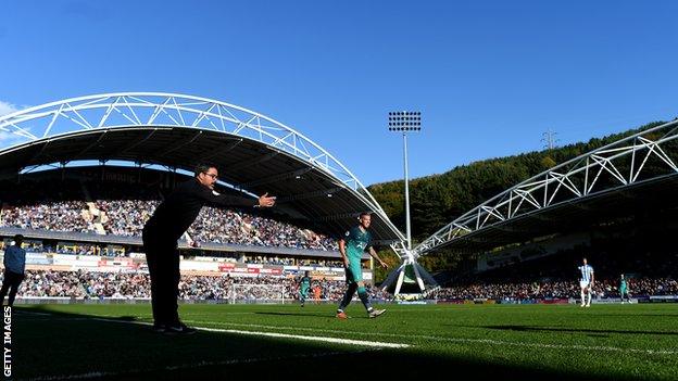 David Wagner on the touchline at Huddersfield