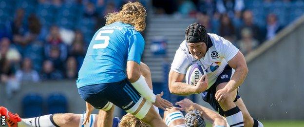 WP Nel playing for Scotland against Italy