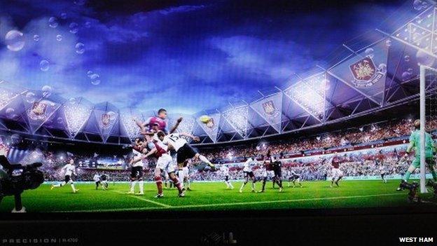 Artist's impression of West Ham at the Olympic Stadium