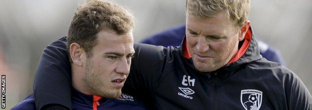 Eddie Howe, right, signed a teenage Ryan Fraser for Bournemouth