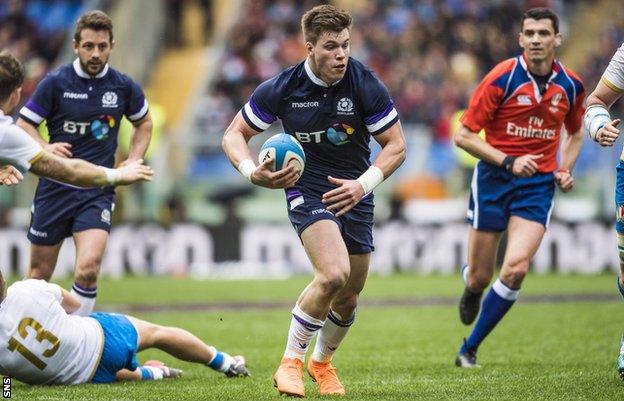 Scotland centre Huw Jones