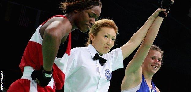 Claressa Shields and Savannah Marshall