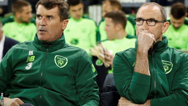 Martin O'Neill (right) with Roy Keane