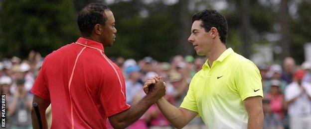 Tiger Woods and Rory McIlroy