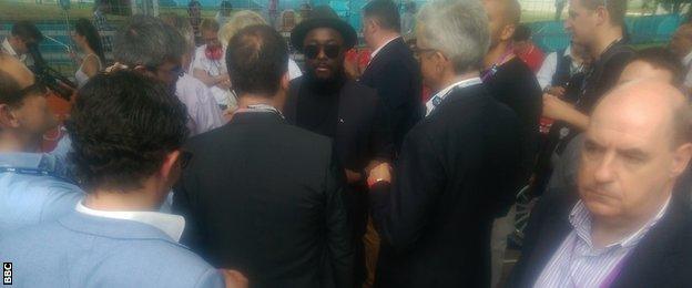 Singer Will I Am at Battersea Park