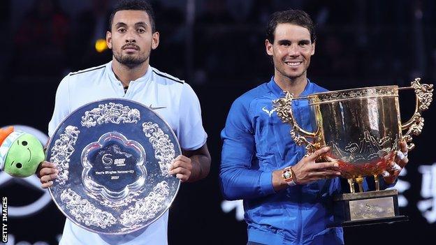 Nick Kyrgios and Rafael Nadal