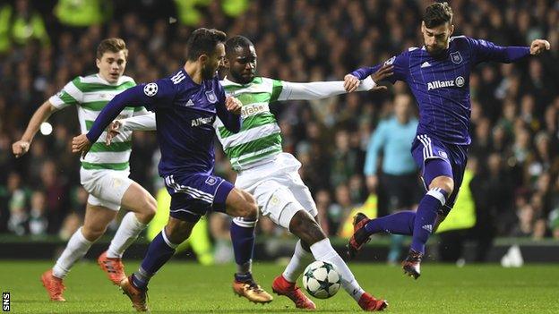 Celtic and Anderlecht players