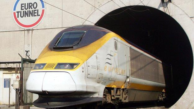 Eurotunnel train at Coquelles