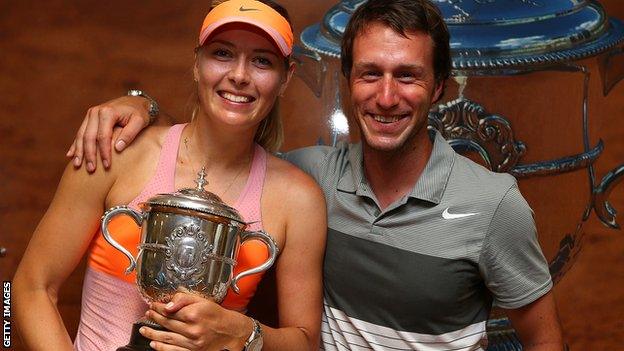 Maria Sharapova and former hitting partner Didi Kindlmann