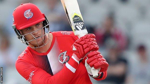 Finn Allen hit 22 from eight balls for Lancashire against Yorkshire in last season's T20 Blast