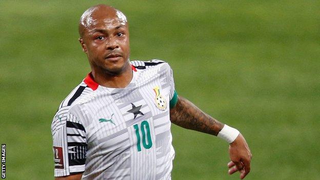 Andre Ayew in action for Ghana