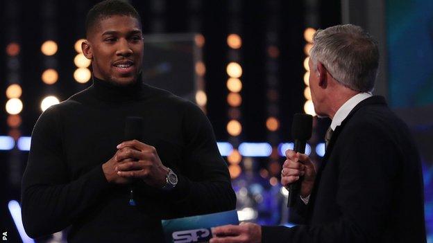 Joshua told BBC Sports Personality of the Year presenter Gary Lineker that a bout with Parker looks likely