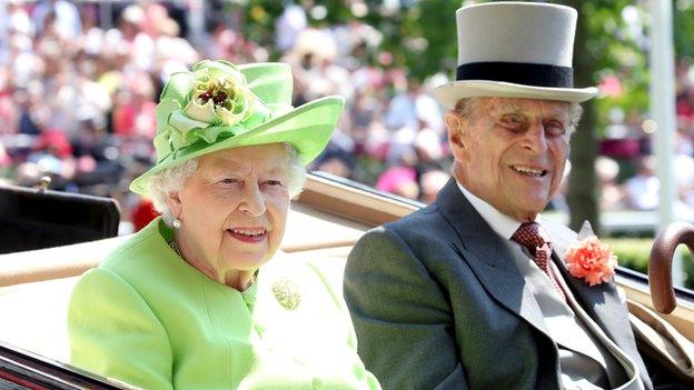 Prince Philip and the Queen at Royal Ascot