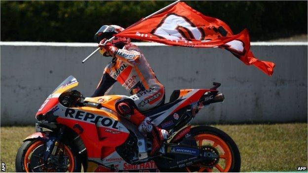 Spain's Marc Marquez won the MotoGP race in Jerez, Spain in 2019