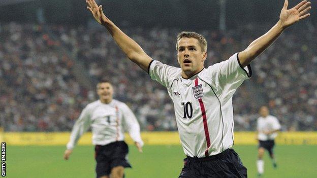 England striker Michael Owen