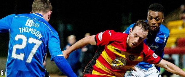 Stuart Bannigan in action for Partick Thistle