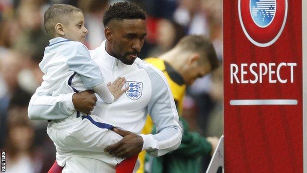 Bradley Lowery and Jermain Defoe