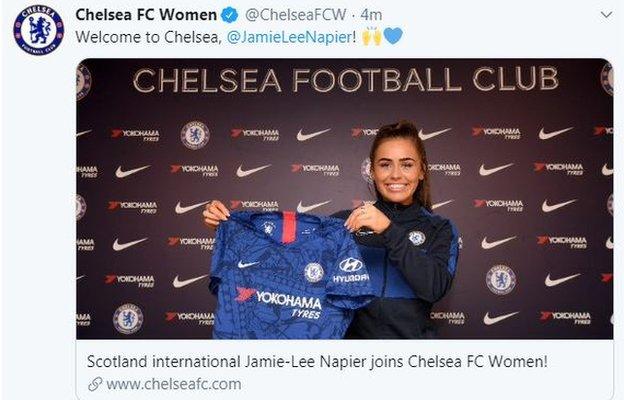 Chelsea tweet