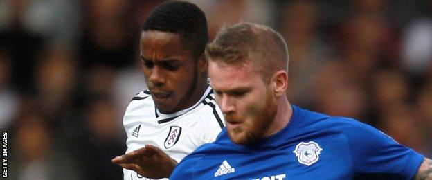 Fulham's Ryan Sessegnon and Cardiff's Aron Gunnarsson