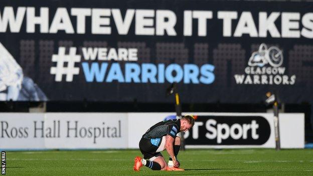 Stuart Hogg in Glasgow Warriors colours