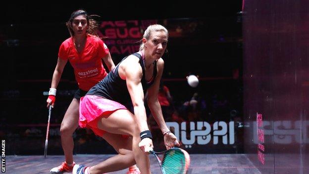 Laura Massaro (foreground) and Nour El Sherbini