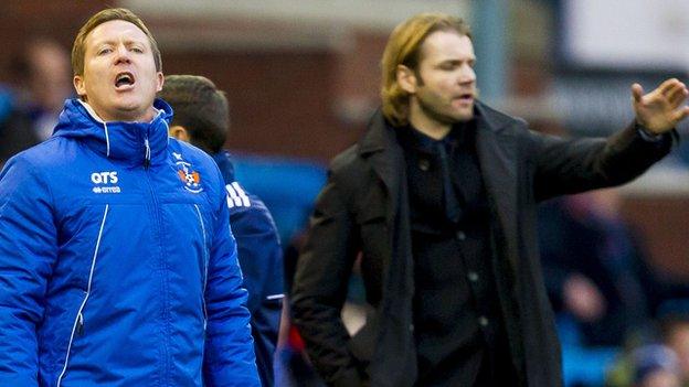 Kilmarnock's Gary Locke and Hearts' Robbie Neilson