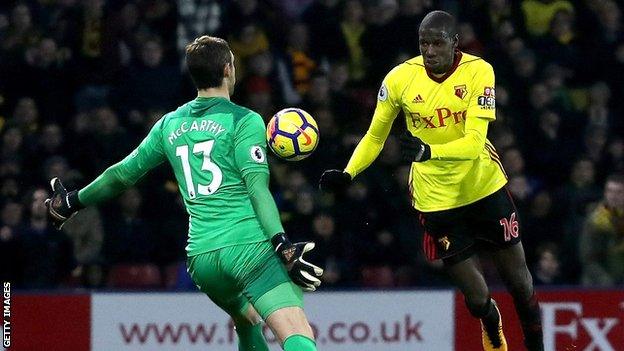 Watford's Abdoulaye Doucoure scores