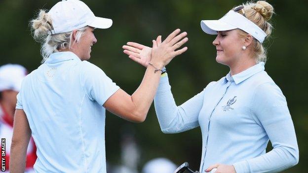 Melissa Reid and Charley Hull