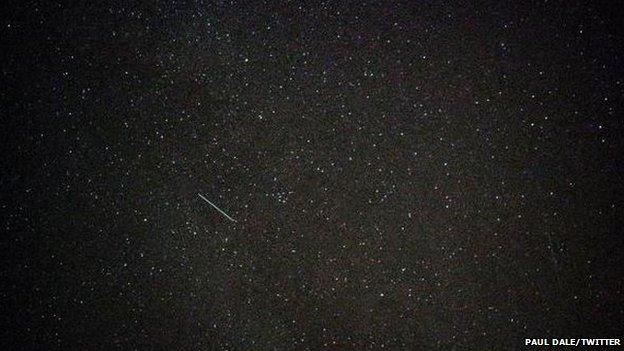 Perseid meteor shower over Newport