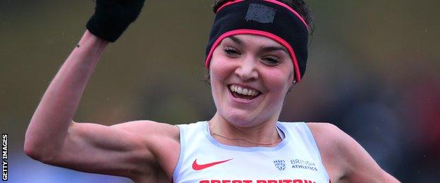 Kate Avery wins the Great Edinburgh Cross Country