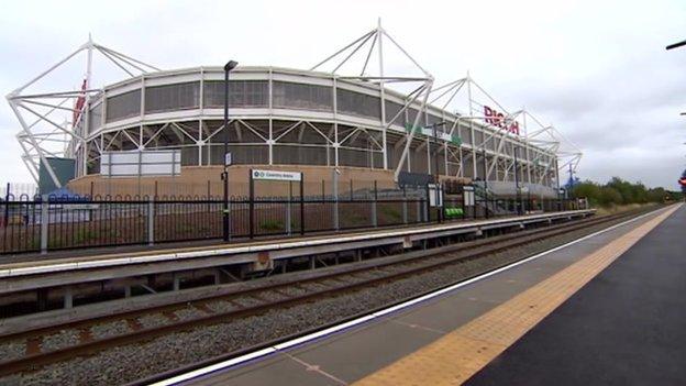 Ricoh railway station being built