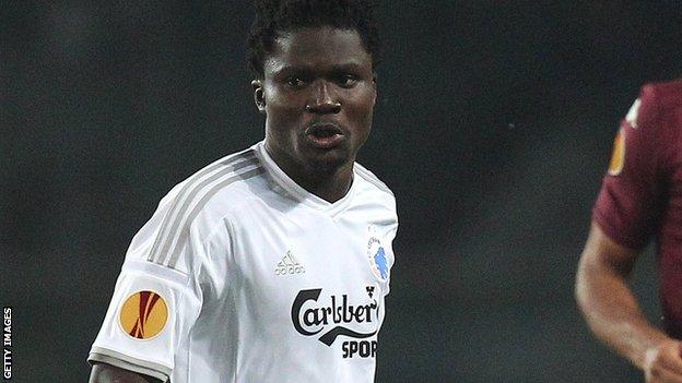 Daniel Amartey in action for FC Copenhagen in the Europa League