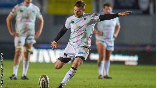 Fly-half Stephen Myler has scored 124 points in 12 games for Ospreys