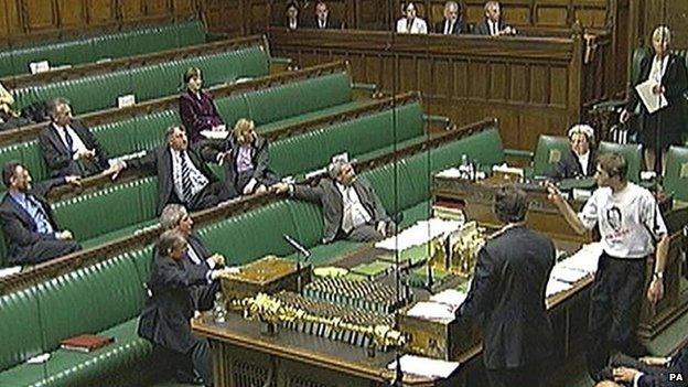 Pro-hunting campaigners invaded the Commons in 2004