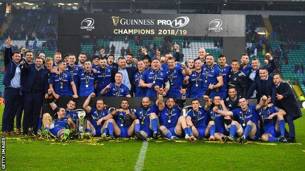 Leinster beat Glasgow in the 2019 Pro14 final