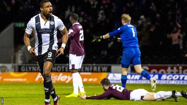 Jon Obika's winner for St Mirren against Hearts in March proved decisive in the relegation reckoning