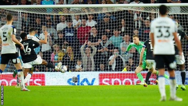 Tosin Adarabioyo scores an own goal to give Derby the lead