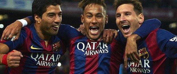 Luis Suarez, Neymar and Lionel Messi