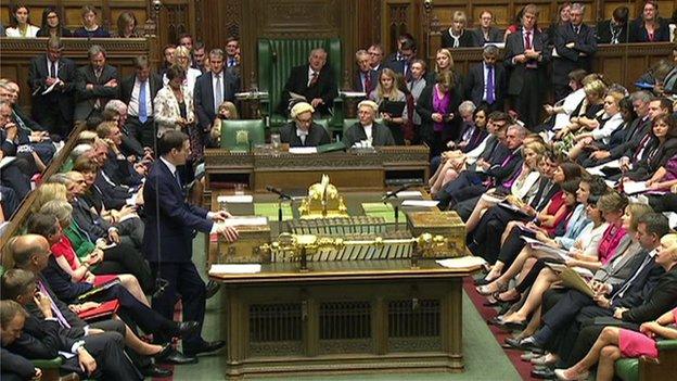 George Osborne addressing the House of Commons