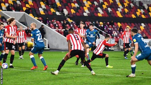 Kenny McLean's 87th-minute strike took a big deflection off Mads Bech Sorensen to earn Norwich a fortuitous point at Brentford in October