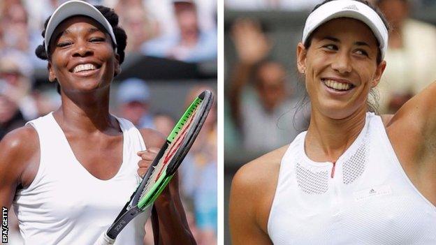 Venus Williams plays Garbine Muguruza in Wimbledon final