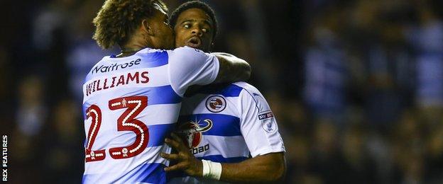 Garath McCleary celebrates his goal with Danny Williams