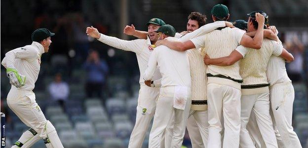 Australia have now won eight Ashes Tests in a row