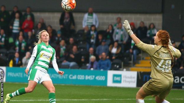 Nadia Lawrence scores for Yeovil