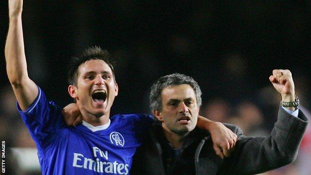 Frank Lampard and Jose Mourinho