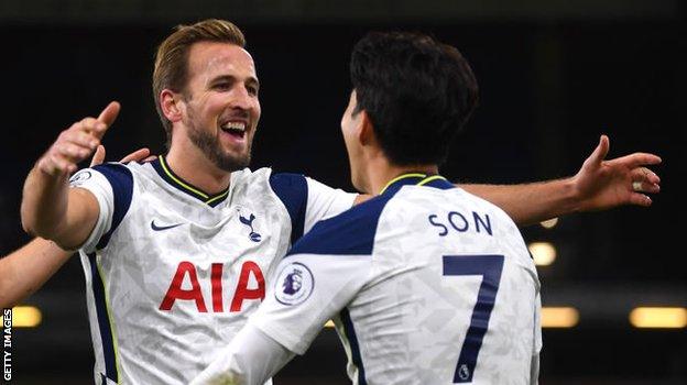 Tottenham strikers Harry Kane and Son Heung-min