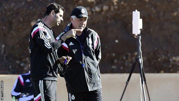 Fernando Hierro and Carlo Ancelotti