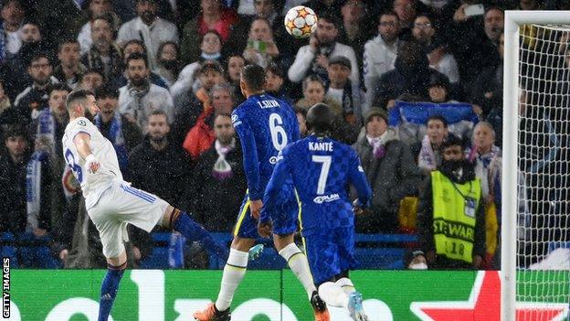 Karim Benzema's hat-trick was his second in successive Champions League games after a treble against Paris St-Germain in the last 16